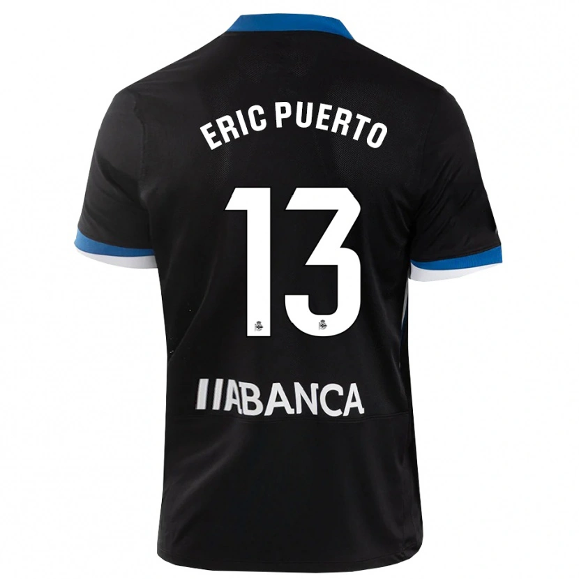 Danxen Kinderen Eric Puerto #13 Zwart Blauw Wit Uitshirt Uittenue 2026/27 T-Shirt