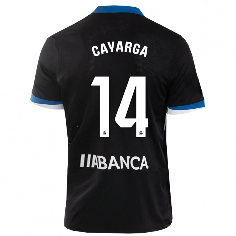 Danxen Kinderen Berto Cayarga #14 Zwart Blauw Wit Uitshirt Uittenue 2026/27 T-Shirt