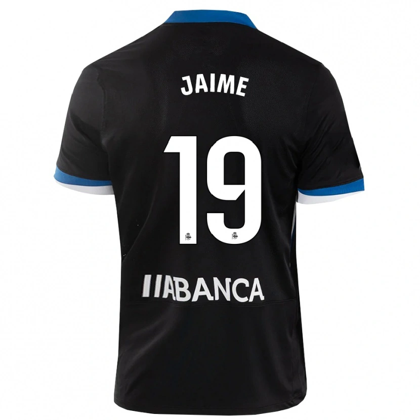 Danxen Kinderen Jaime Sánchez #19 Zwart Blauw Wit Uitshirt Uittenue 2026/27 T-Shirt