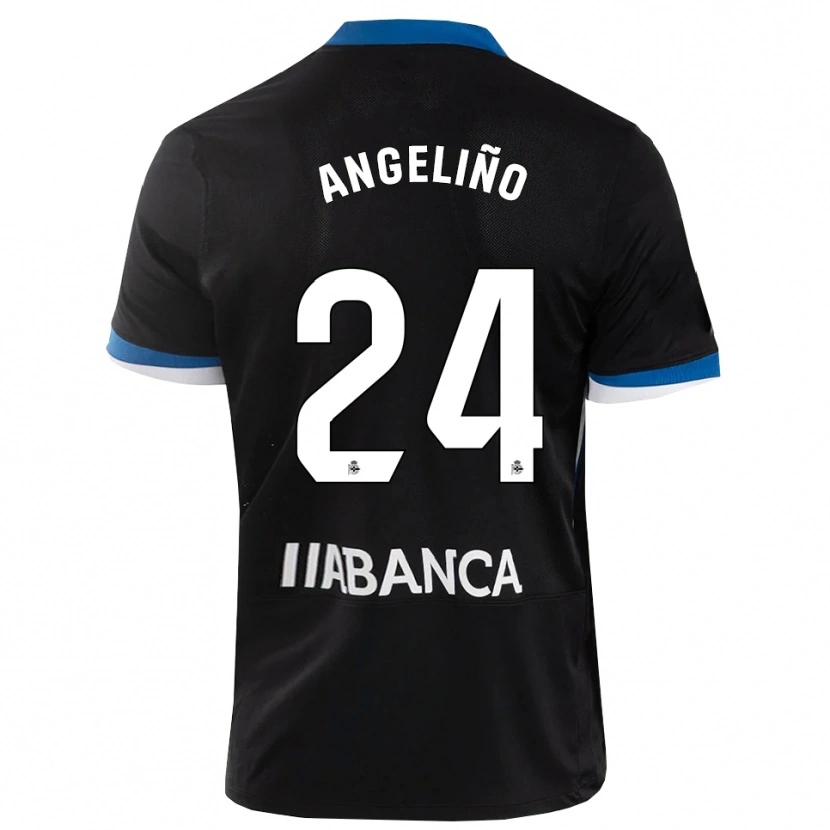 Danxen Kinderen Angeliño #24 Zwart Blauw Wit Uitshirt Uittenue 2026/27 T-Shirt