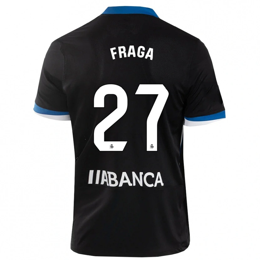 Danxen Kinderen Álvaro Fraga #27 Zwart Blauw Wit Uitshirt Uittenue 2026/27 T-Shirt