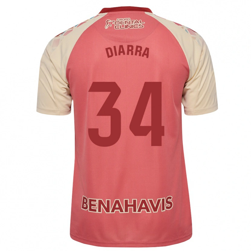 Danxen Kinderen Cherif Diarra #34 Lichtroze Rood Blauw Uitshirt Uittenue 2026/27 T-Shirt