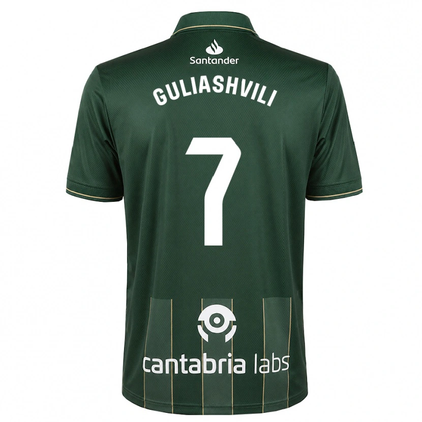 Danxen Kinderen Giorgi Guliashvili #7 Donker Leigrijs Wit Uitshirt Uittenue 2026/27 T-Shirt