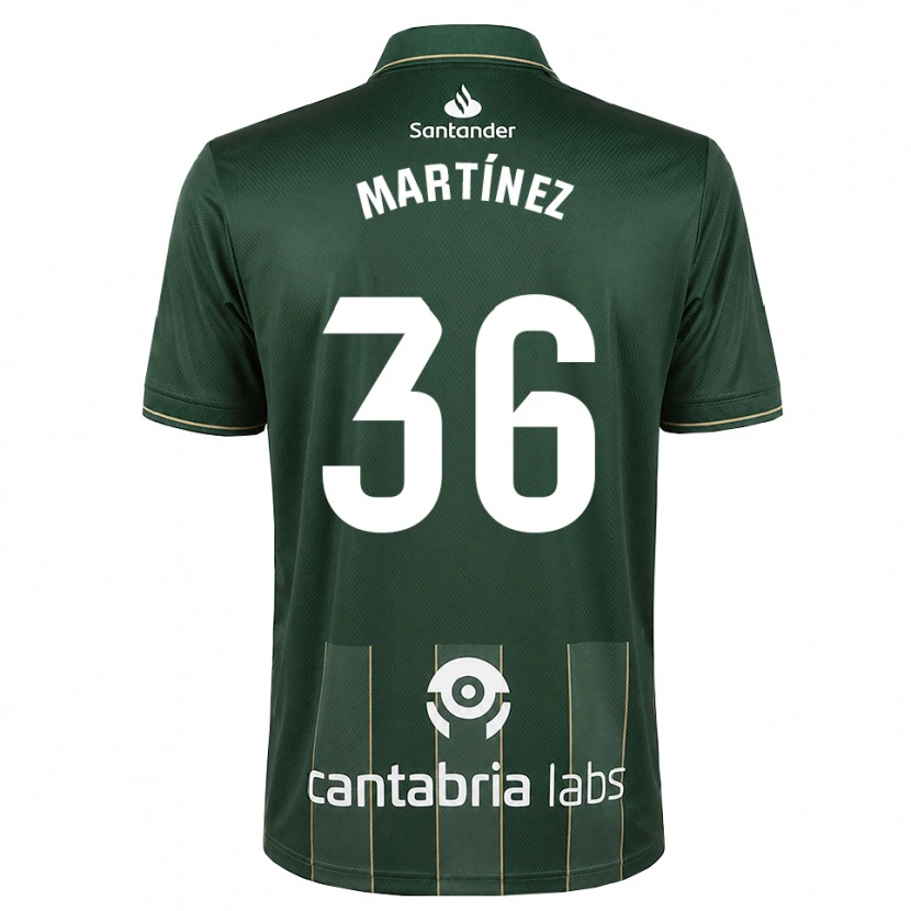 Danxen Kinderen Sergio Martínez #36 Donker Leigrijs Wit Uitshirt Uittenue 2026/27 T-Shirt