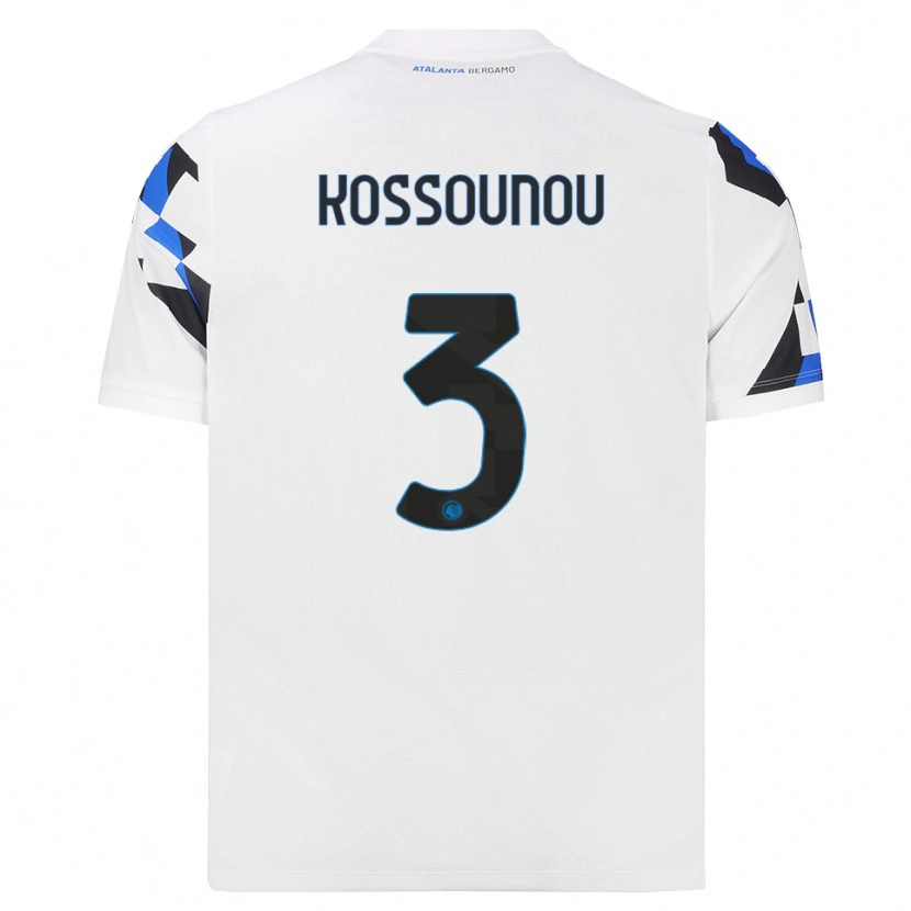 Danxen Kinderen Odilon Kossounou #3 Wit Rood Blauw Uitshirt Uittenue 2026/27 T-Shirt
