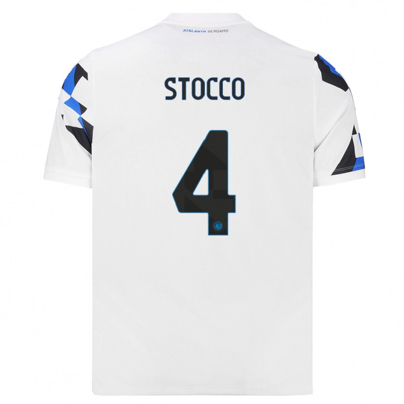 Danxen Kinderen Pietro Stocco #4 Wit Rood Blauw Uitshirt Uittenue 2026/27 T-Shirt