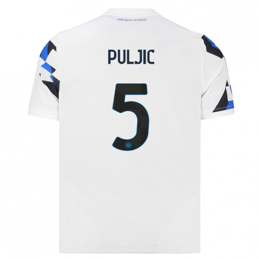 Danxen Kinderen Ljubo Puljic #5 Wit Rood Blauw Uitshirt Uittenue 2026/27 T-Shirt