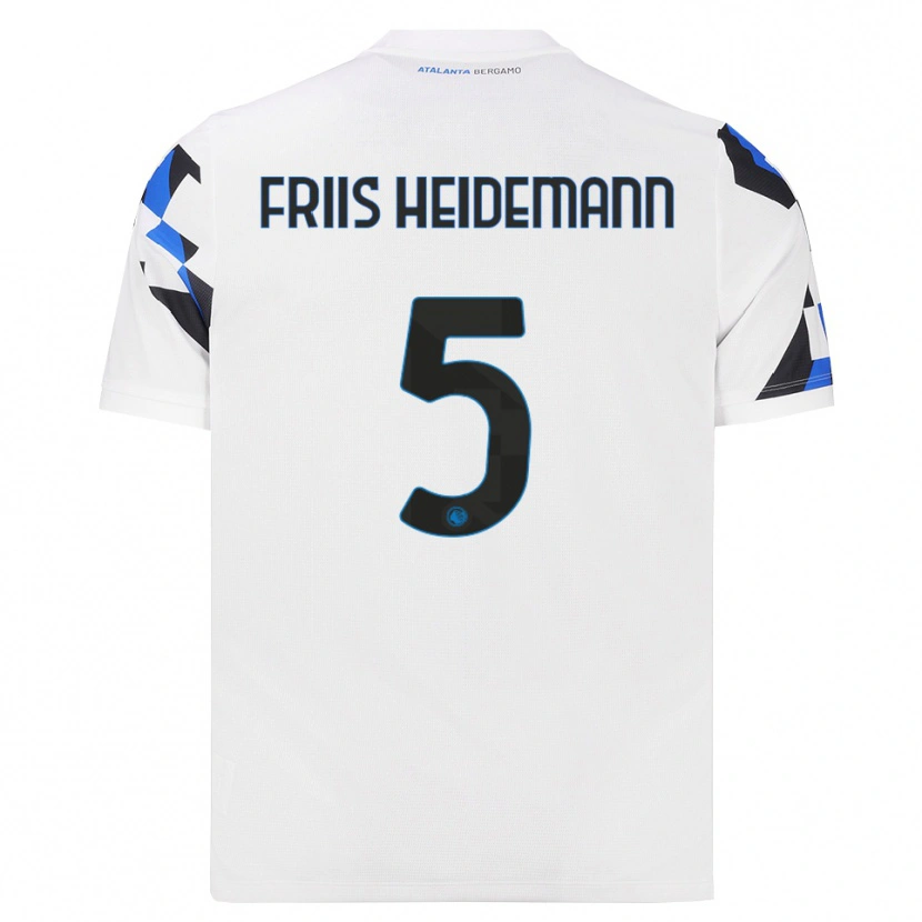 Danxen Kinderen Lukas Friis Heidemann #5 Wit Rood Blauw Uitshirt Uittenue 2026/27 T-Shirt