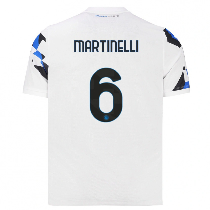 Danxen Kinderen Gabriel Martinelli #6 Wit Rood Blauw Uitshirt Uittenue 2026/27 T-Shirt