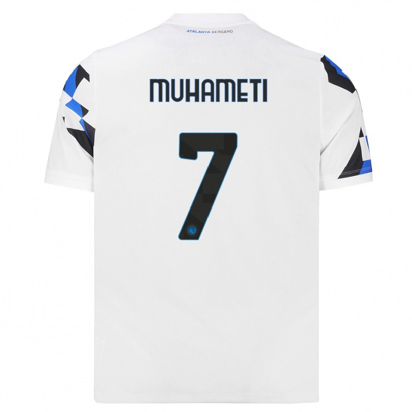 Danxen Kinderen Endri Muhameti #7 Wit Rood Blauw Uitshirt Uittenue 2026/27 T-Shirt