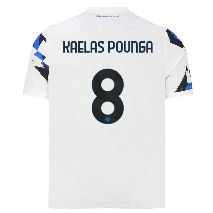 Danxen Kinderen Digne Kaelas Pounga #8 Wit Rood Blauw Uitshirt Uittenue 2026/27 T-Shirt