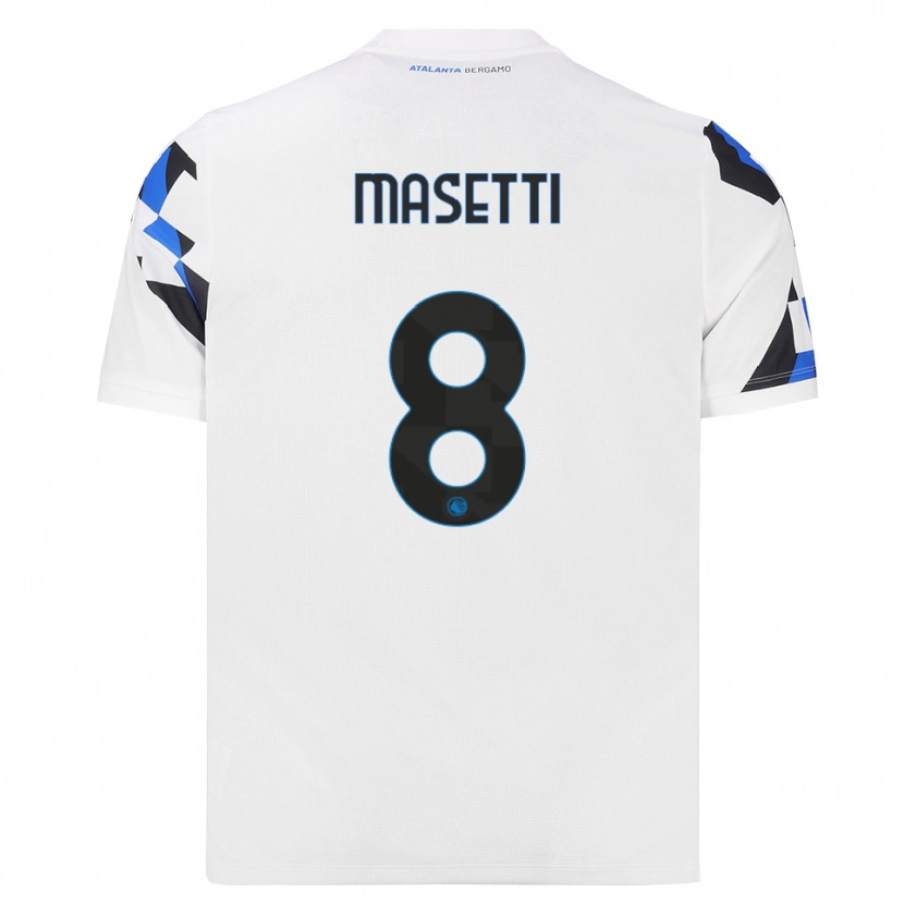Danxen Kinderen Francesco Masetti #8 Wit Rood Blauw Uitshirt Uittenue 2026/27 T-Shirt