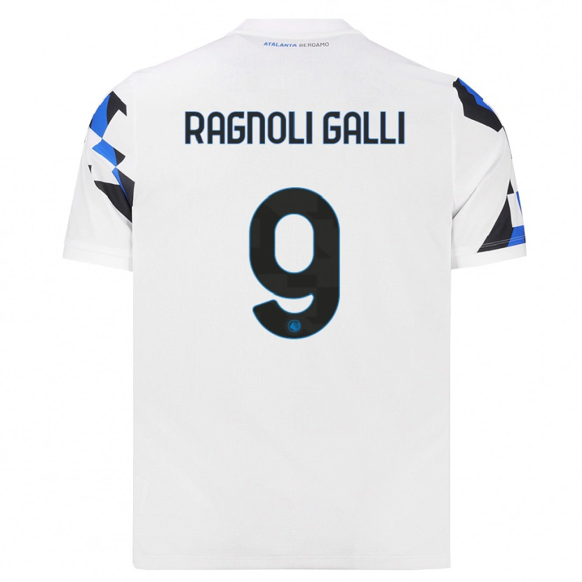 Danxen Kinderen Federico Ragnoli Galli #9 Wit Rood Blauw Uitshirt Uittenue 2026/27 T-Shirt