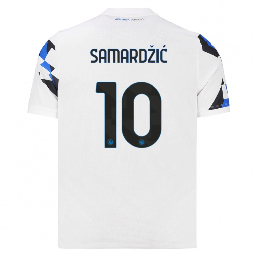 Danxen Kinderen Lazar Samardžić #10 Wit Rood Blauw Uitshirt Uittenue 2026/27 T-Shirt