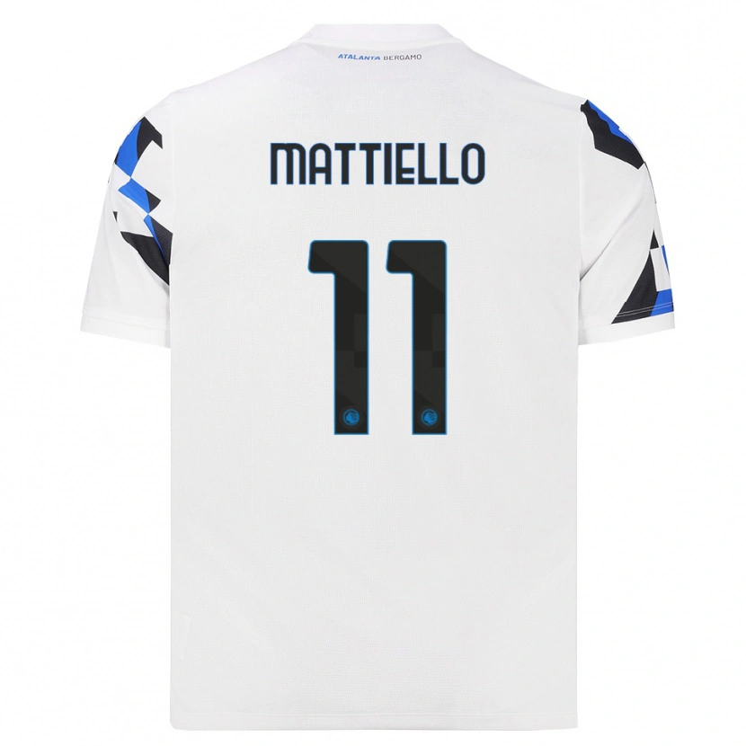 Danxen Kinderen Federico Mattiello #11 Wit Rood Blauw Uitshirt Uittenue 2026/27 T-Shirt