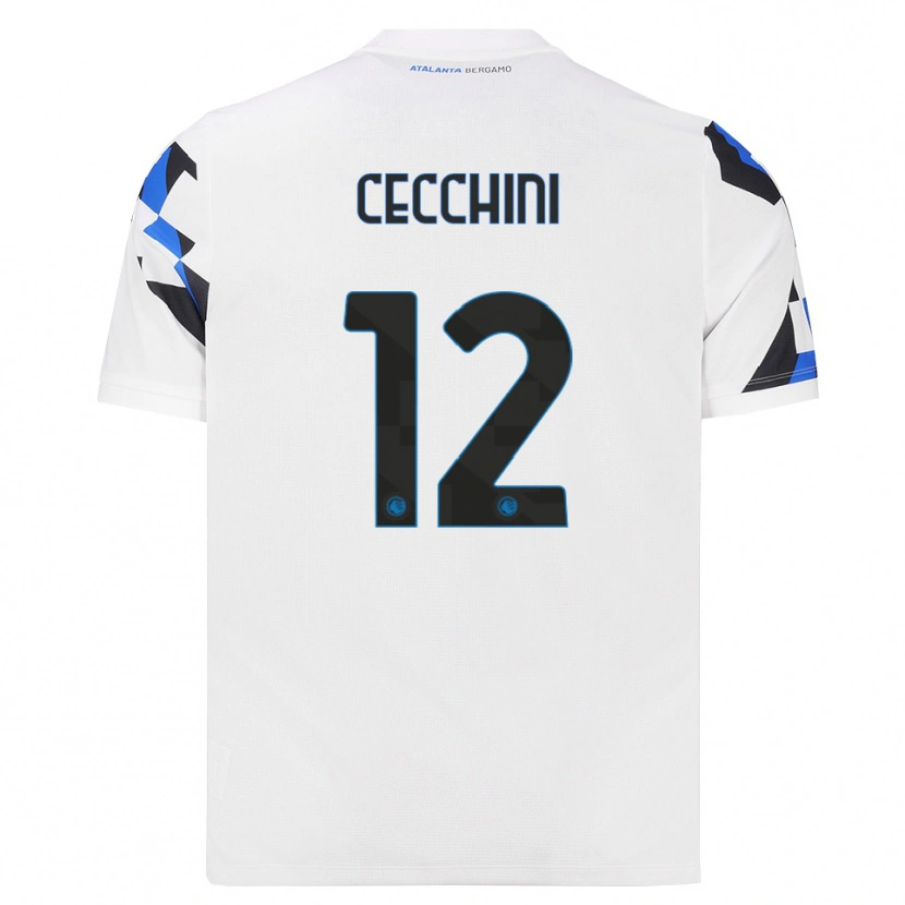 Danxen Kinderen Filippo Cecchini #12 Wit Rood Blauw Uitshirt Uittenue 2026/27 T-Shirt