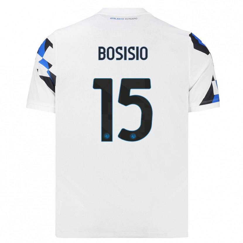 Danxen Kinderen Emanuele Bosisio #15 Wit Rood Blauw Uitshirt Uittenue 2026/27 T-Shirt