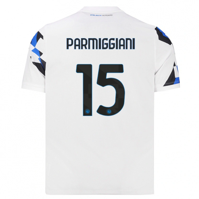 Danxen Kinderen Pietro Parmiggiani #15 Wit Rood Blauw Uitshirt Uittenue 2026/27 T-Shirt