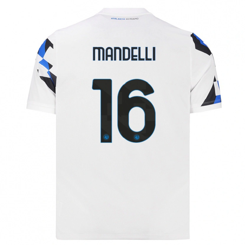 Danxen Kinderen Giulia Mandelli #16 Wit Rood Blauw Uitshirt Uittenue 2026/27 T-Shirt