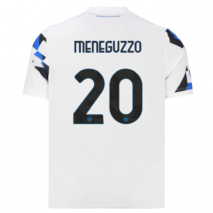 Danxen Kinderen Davide Meneguzzo #20 Wit Rood Blauw Uitshirt Uittenue 2026/27 T-Shirt