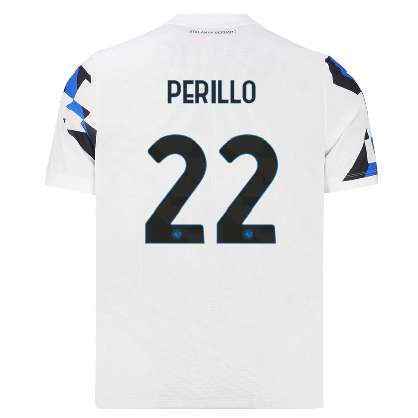 Danxen Kinderen Diego Perillo #22 Wit Rood Blauw Uitshirt Uittenue 2026/27 T-Shirt