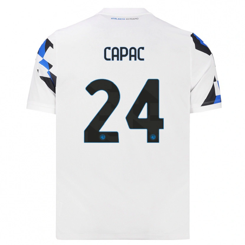 Danxen Kinderen Alexandru Capac #24 Wit Rood Blauw Uitshirt Uittenue 2026/27 T-Shirt