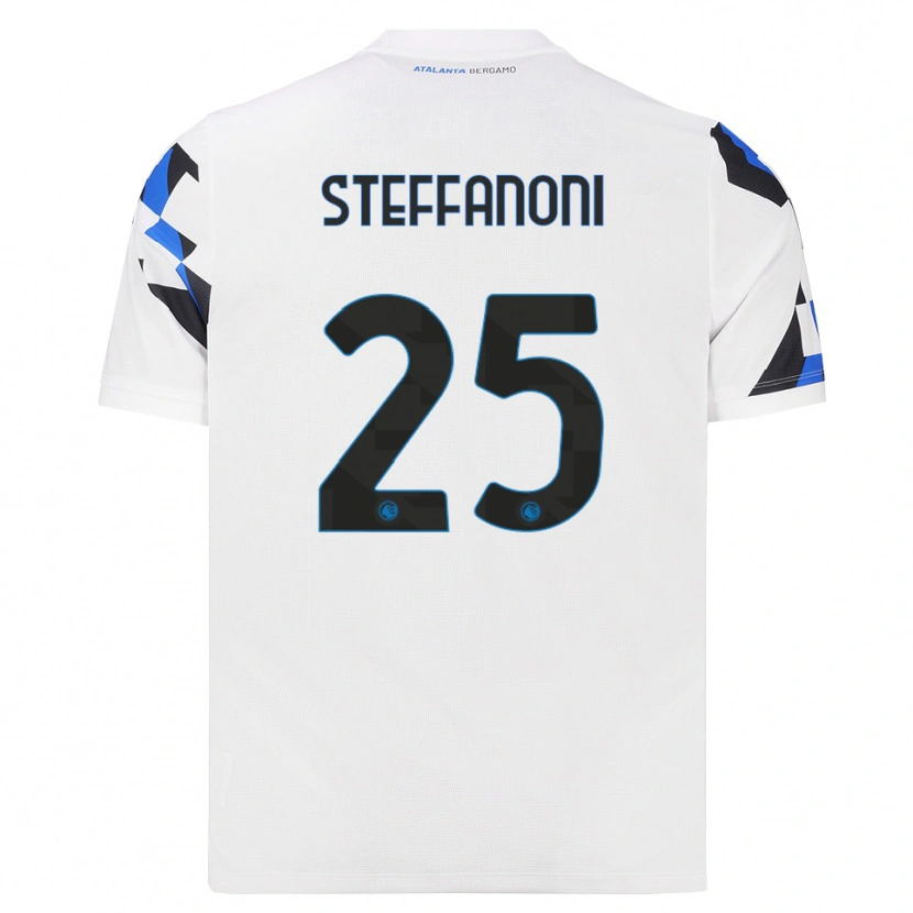 Danxen Kinderen Federico Steffanoni #25 Wit Rood Blauw Uitshirt Uittenue 2026/27 T-Shirt
