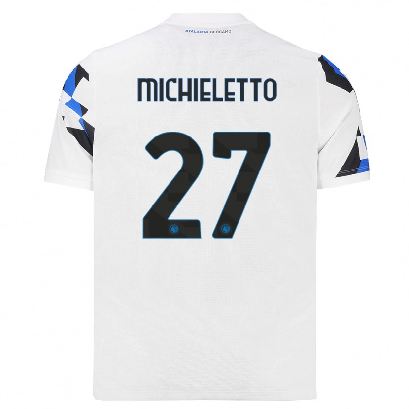 Danxen Kinderen Andrea Michieletto #27 Wit Rood Blauw Uitshirt Uittenue 2026/27 T-Shirt