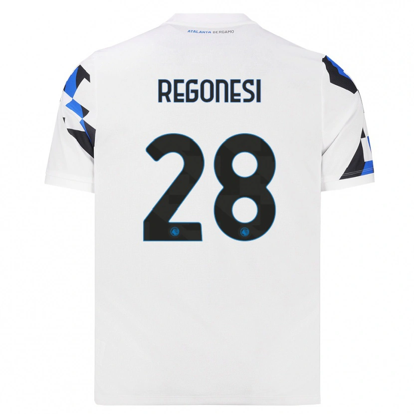 Danxen Kinderen Iacopo Regonesi #28 Wit Rood Blauw Uitshirt Uittenue 2026/27 T-Shirt