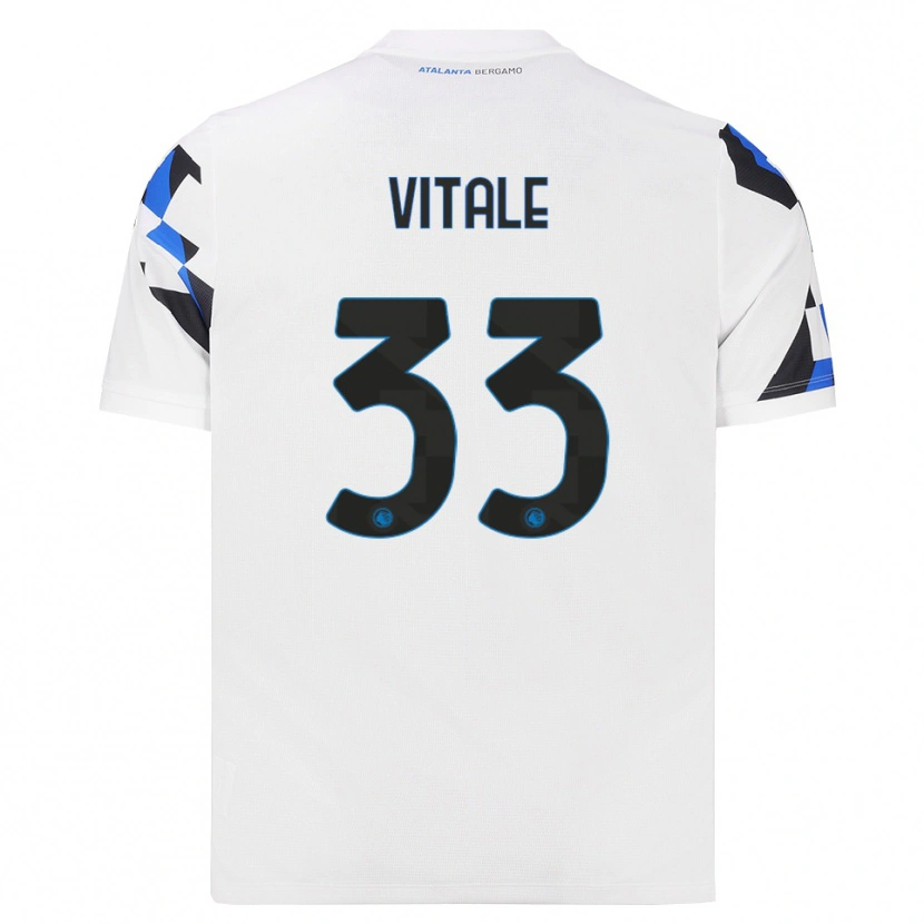 Danxen Kinderen Francesca Vitale #33 Wit Rood Blauw Uitshirt Uittenue 2026/27 T-Shirt