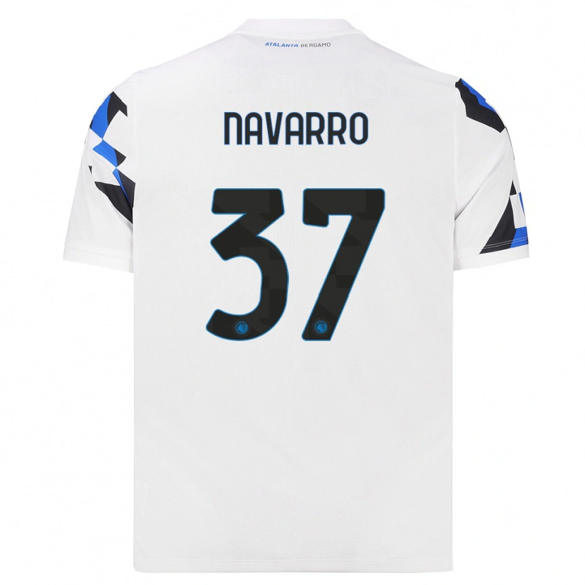 Danxen Kinderen Albert Navarro #37 Wit Rood Blauw Uitshirt Uittenue 2026/27 T-Shirt