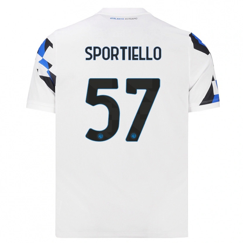 Danxen Kinderen Marco Sportiello #57 Wit Rood Blauw Uitshirt Uittenue 2026/27 T-Shirt