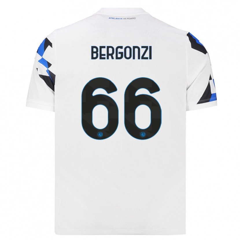Danxen Kinderen Federico Bergonzi #66 Wit Rood Blauw Uitshirt Uittenue 2026/27 T-Shirt