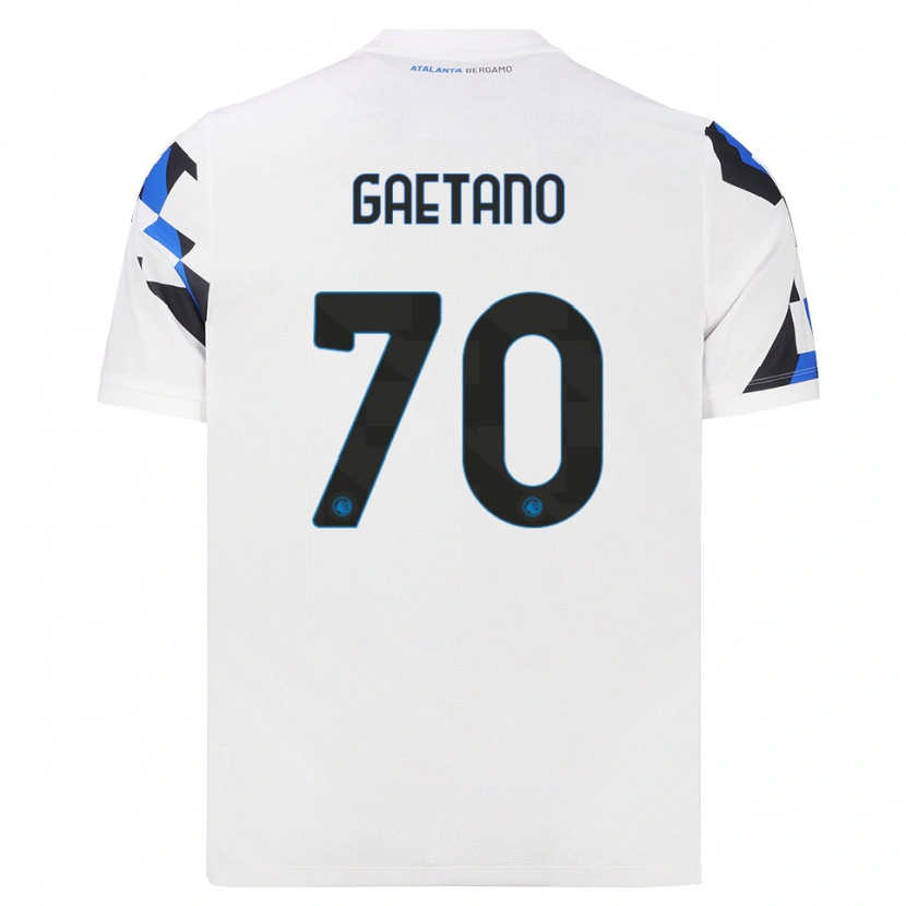 Danxen Kinderen Gianluca Gaetano #70 Wit Rood Blauw Uitshirt Uittenue 2026/27 T-Shirt