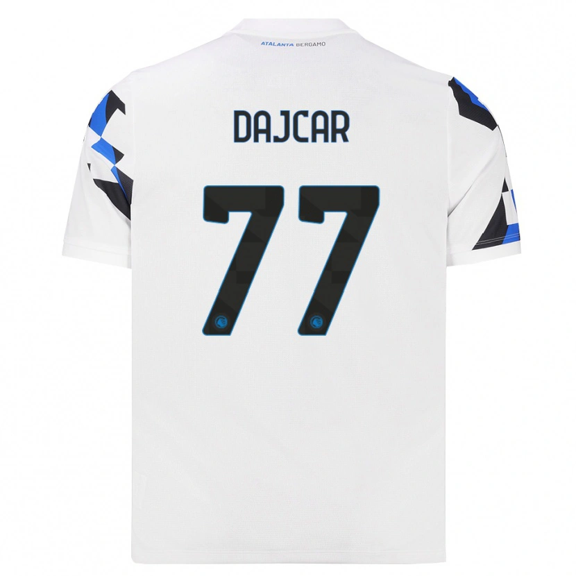 Danxen Kinderen Matevz Dajcar #77 Wit Rood Blauw Uitshirt Uittenue 2026/27 T-Shirt