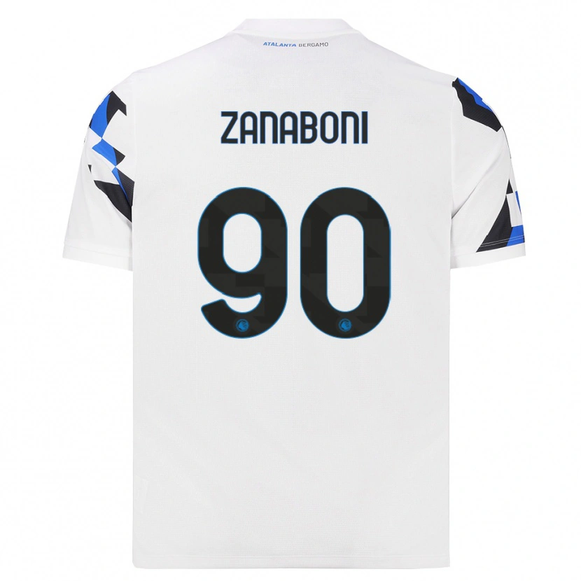 Danxen Kinderen Emanuele Zanaboni #90 Wit Rood Blauw Uitshirt Uittenue 2026/27 T-Shirt