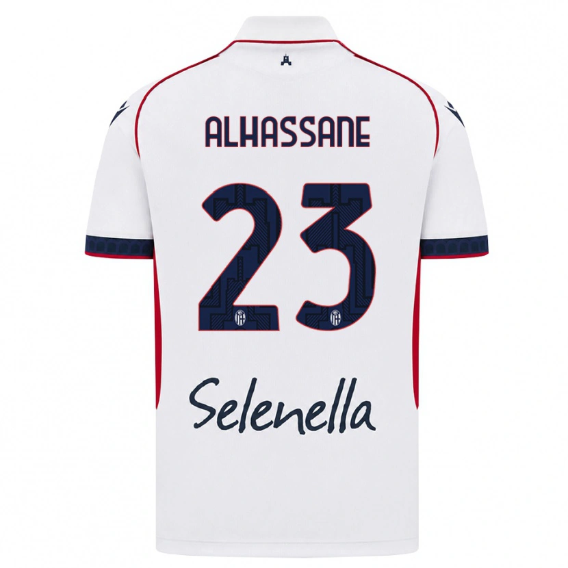 Danxen Kinderen Rahim Alhassane #23 Wit Rood Koninklijk Blauw Uitshirt Uittenue 2026/27 T-Shirt