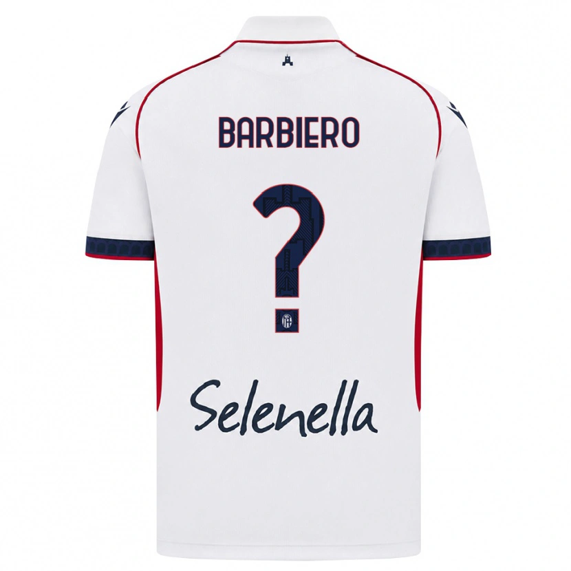 Danxen Kinderen Andrea Barbiero #0 Wit Rood Koninklijk Blauw Uitshirt Uittenue 2026/27 T-Shirt