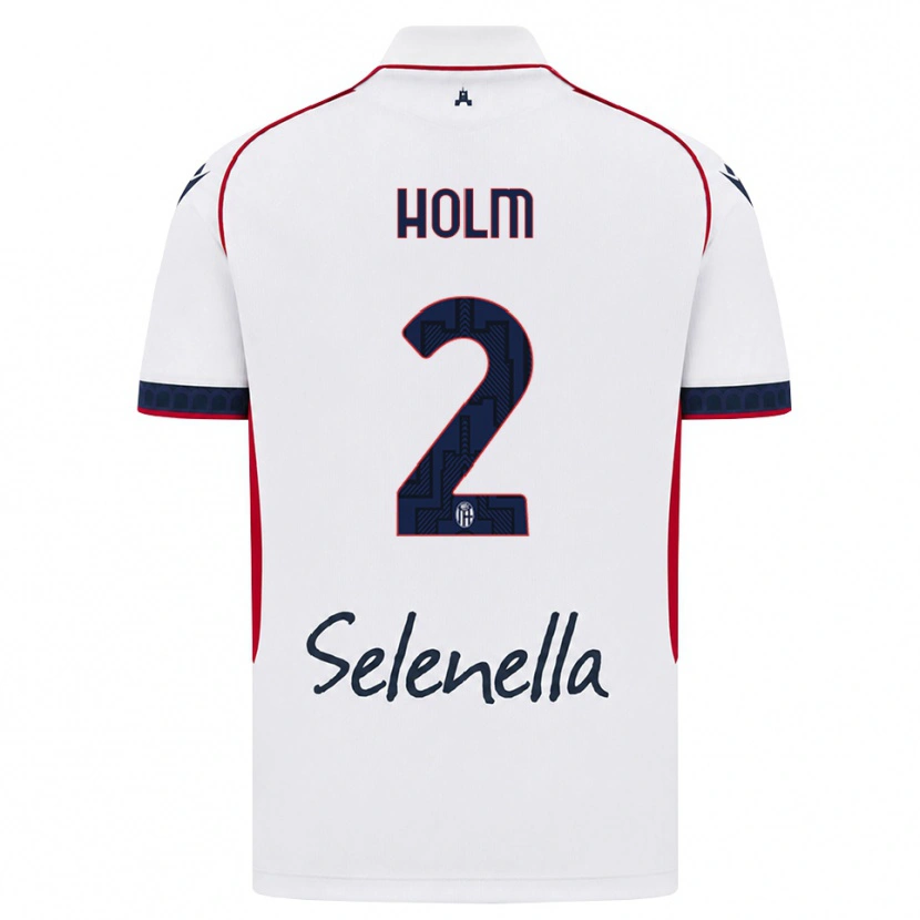 Danxen Kinderen Emil Holm #2 Wit Rood Koninklijk Blauw Uitshirt Uittenue 2026/27 T-Shirt