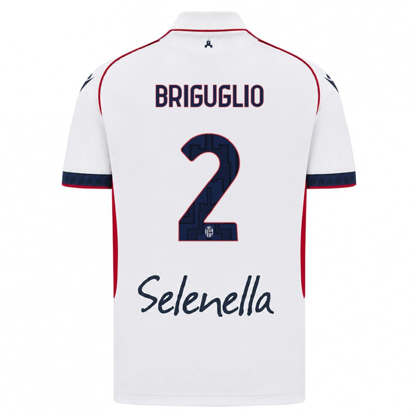 Danxen Kinderen Christian Briguglio #2 Wit Rood Koninklijk Blauw Uitshirt Uittenue 2026/27 T-Shirt