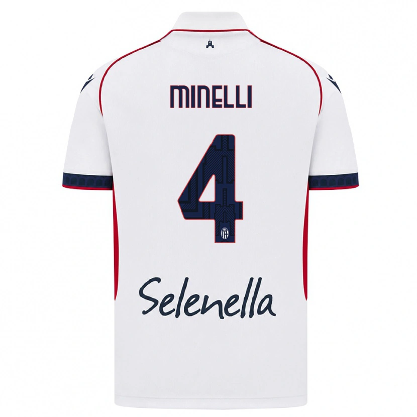 Danxen Kinderen Leo Minelli #4 Wit Rood Koninklijk Blauw Uitshirt Uittenue 2026/27 T-Shirt