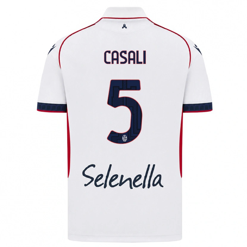 Danxen Kinderen Giacomo Casali #5 Wit Rood Koninklijk Blauw Uitshirt Uittenue 2026/27 T-Shirt