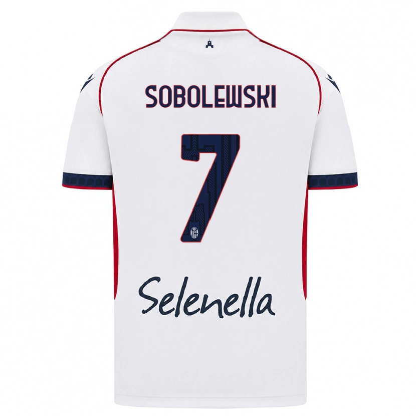 Danxen Kinderen Konrad Sobolewski #7 Wit Rood Koninklijk Blauw Uitshirt Uittenue 2026/27 T-Shirt