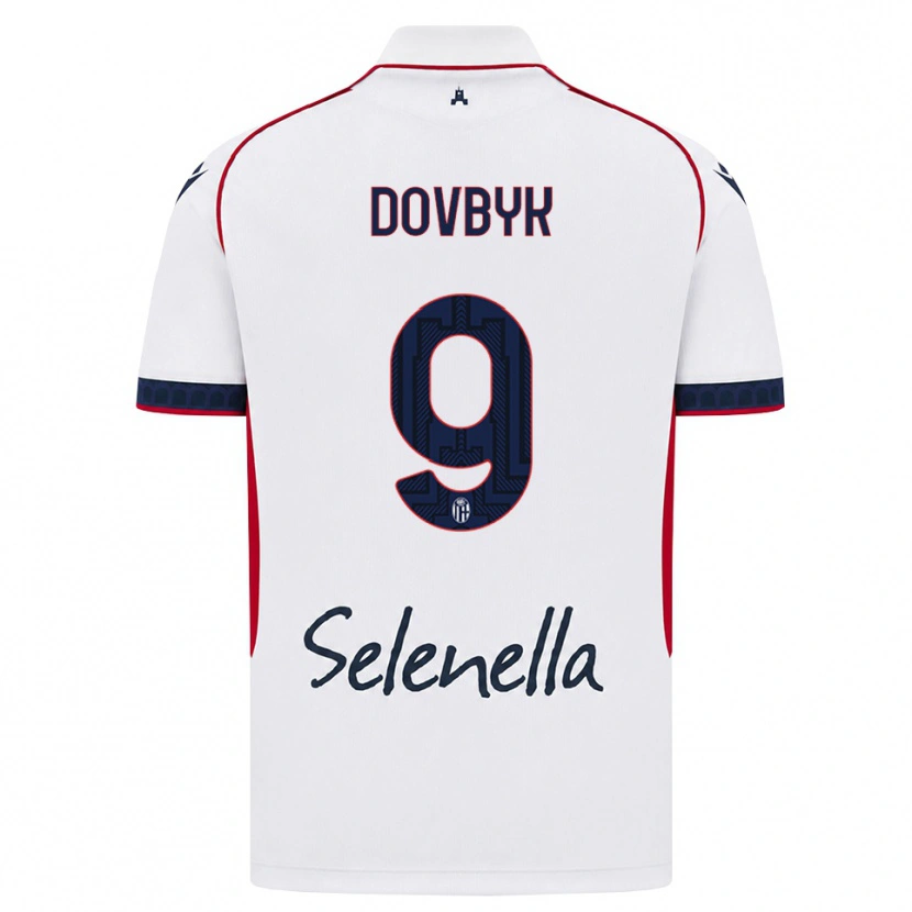 Danxen Kinderen Artem Dovbyk #9 Wit Rood Koninklijk Blauw Uitshirt Uittenue 2026/27 T-Shirt