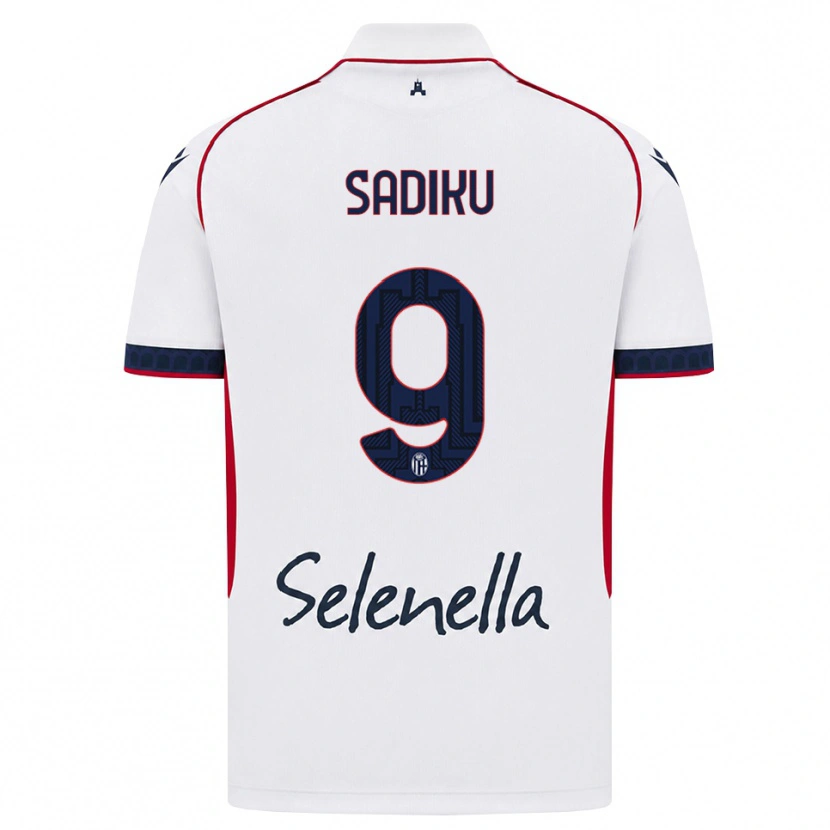 Danxen Kinderen Bamir Sadiku #9 Wit Rood Koninklijk Blauw Uitshirt Uittenue 2026/27 T-Shirt
