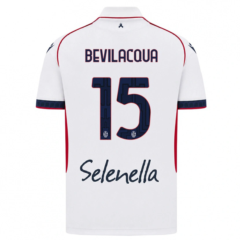 Danxen Kinderen Vincenzo Bevilacqua #15 Wit Rood Koninklijk Blauw Uitshirt Uittenue 2026/27 T-Shirt