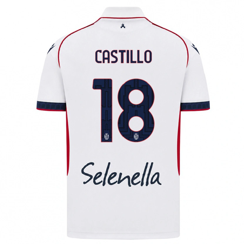 Danxen Kinderen Tomas Castillo #18 Wit Rood Koninklijk Blauw Uitshirt Uittenue 2026/27 T-Shirt