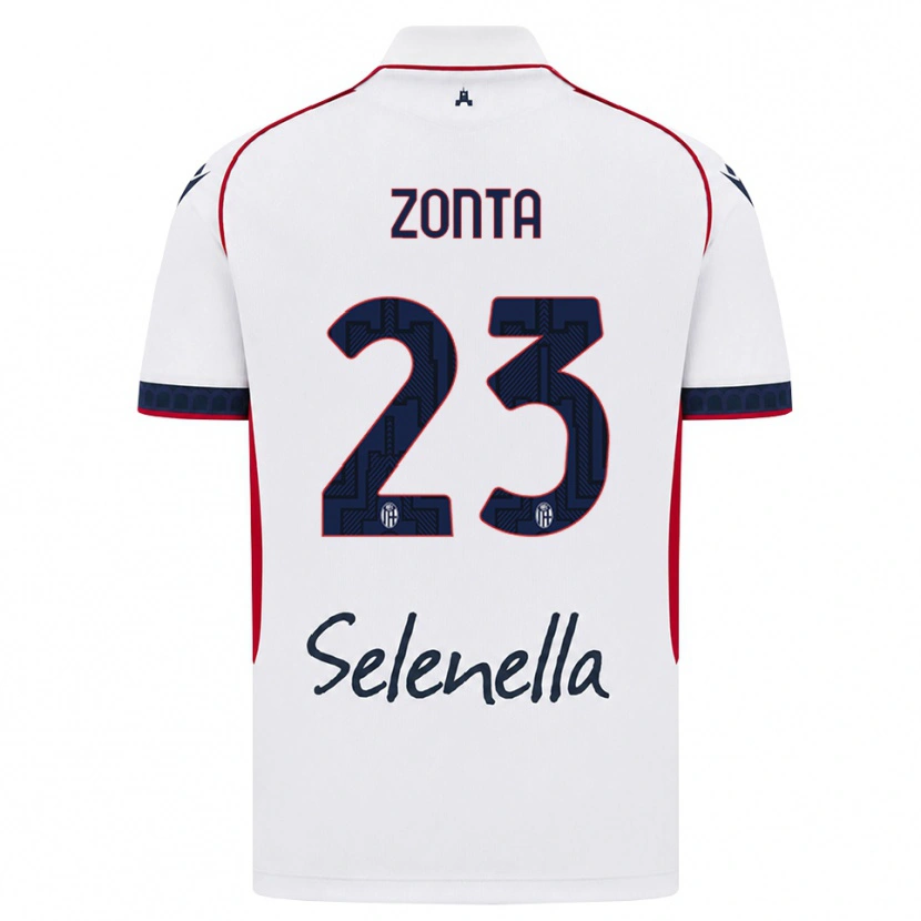Danxen Kinderen Alessandro Zonta #23 Wit Rood Koninklijk Blauw Uitshirt Uittenue 2026/27 T-Shirt