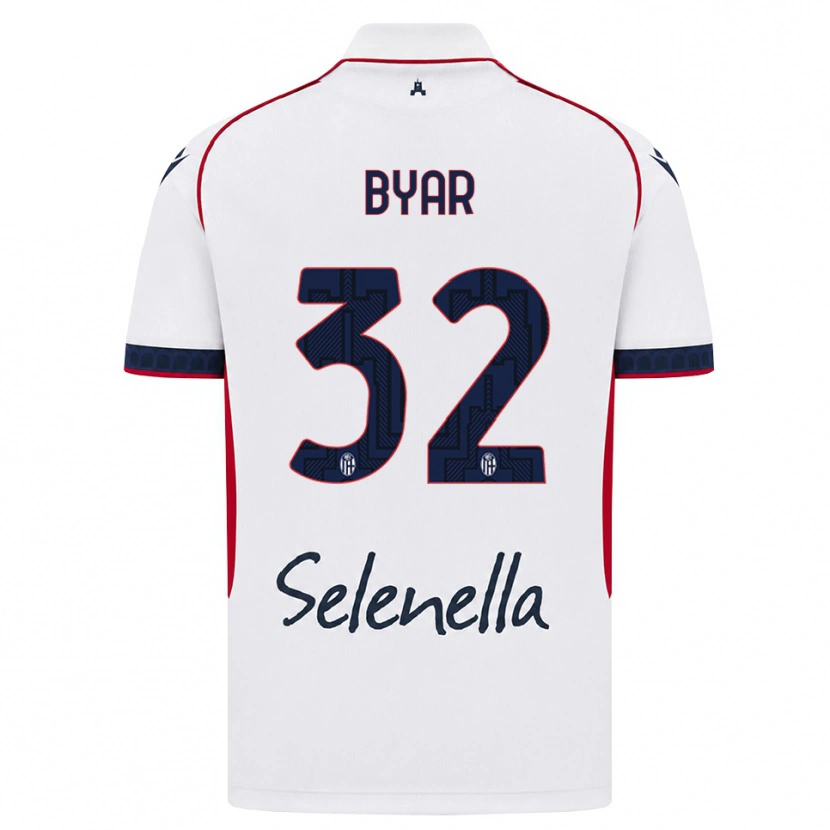 Danxen Kinderen Naïm Byar #32 Wit Rood Koninklijk Blauw Uitshirt Uittenue 2026/27 T-Shirt