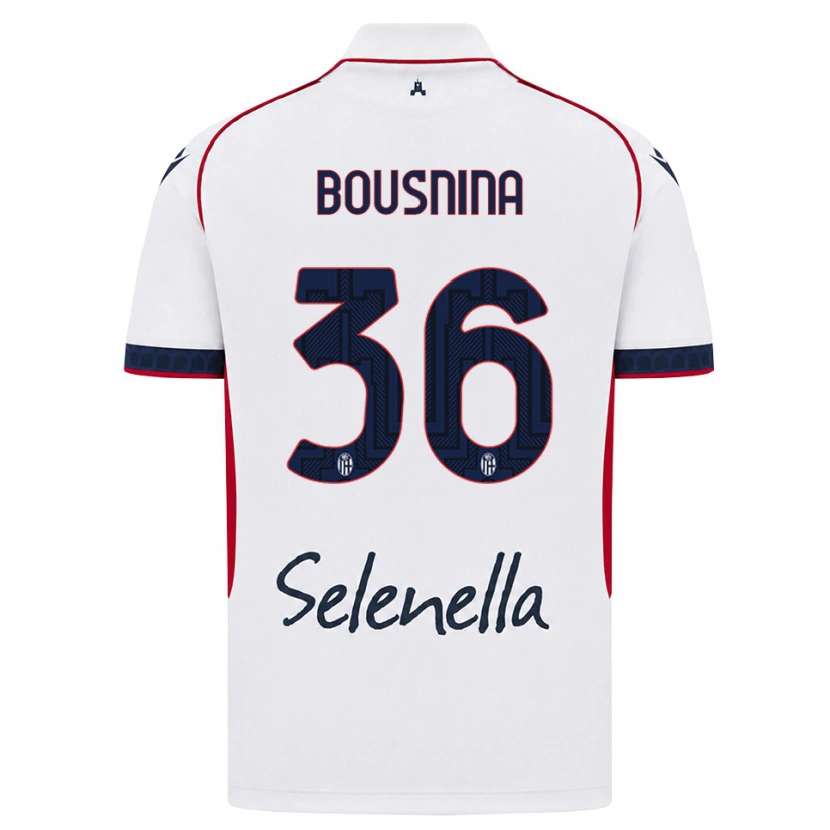 Danxen Kinderen Farès Bousnina #36 Wit Rood Koninklijk Blauw Uitshirt Uittenue 2026/27 T-Shirt